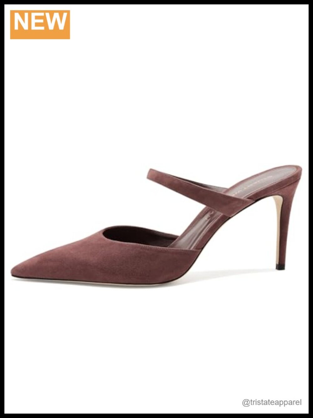 Pointed Toe Stiletto Heel Mule 85 Leather Slip-On Dress Shoes